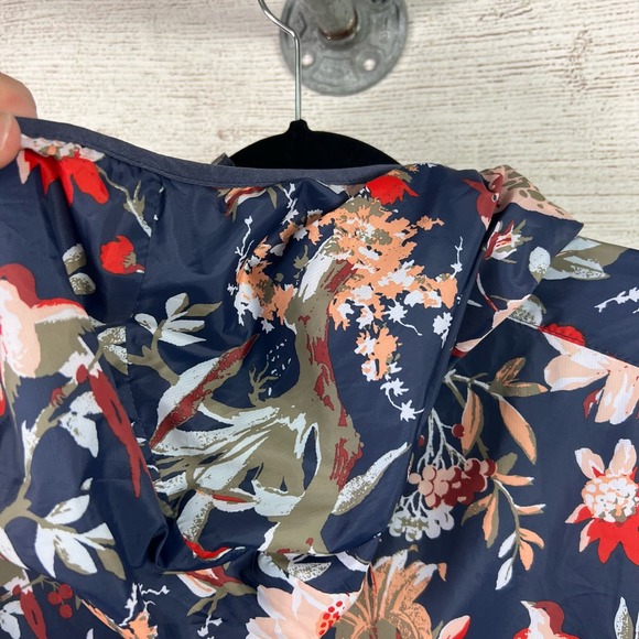Columbia Women's Inner Limits ll Floral Bird Print Navy Rain Jacket Size Large - Picture 10 of 14
